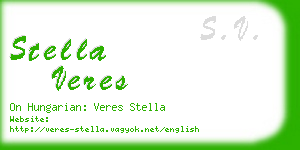 stella veres business card